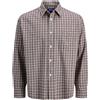 JACK & JONES Jormeadows Oversized Check Shirt L, Rosso Tibetano, S