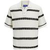 JACK & JONES Polo da Uomo a Righe, Sale Marino, L