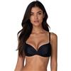 Vivisence 3209 Reggiseno Bikini Liscio Monocolorato Uniforme Coppe Imbottite - Fabbricato in UE, Nero,3C