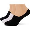Emporio Armani CALZINI UOMO CASUAL COTONE 3 PACK FOOTIE MULTICOLOR S/M, BIANCO/NERO/MARINO, S-M