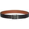 Calvin Klein Uomo Cintura Warmth Buckle 4 cm Fibbia Quadrata, Nero (Black/Ck Cognac/Antique Silver), 105 cm