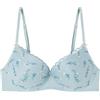 Women'secret Push Up Spring Broderie Reggiseno, Blu, 2A Donna