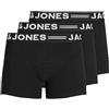 JACK & JONES Sense Trunks 3-Pack Uomo Boxer Nero 95% Cotone, 5% Spandex