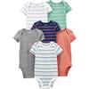 Simple Joys by Carter's Short Sleeve Bodysuit Camicia, Multicolore/Righe, Prematuro Bambino-Ragazzi