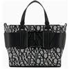 Armani Exchange Women's Logo Placket Crossbody Zip Top Medium Tote, beige/nero, beige/nero, Einheitsgröße