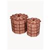HD Collection Set di 2 cestini fatti a mano Clara -