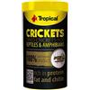 Tropical CRICKETS 100ml / 10g - Grilli essiccati per rettili e grandi pesci d'acquario