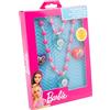 Joy Toy - Barbie set gioielli - 2 anelli, 1 collana di perle con ciondolo e 1 braccialetto di perle con ciondolo in confezione regalo 12x4x18 cm