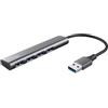 Trust Halyx 4 Porte Hub USB 3.2 Gen 1, Velocità 5 Gbps, Grigio