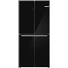 Bosch Frigorifero side by side cross door a libera installazione KMC85LBEA finitura vetro nero da 85 cm