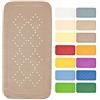 SPIRELLA - Tappeto per Vasca in Schiuma PVC Modello Alaska - Tappeto da Bagno Antiscivolo con Ventose + Fori di Drenaggio Antimuffa - Tortora - 91 X 36 cm