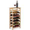 Relaxdays Portabottiglie di Vino in bambù, Cantinetta per 28 Bottiglie, Mobiletto per Cucina, Cantina & Bar, Naturale