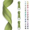 SLANTASTOFFE BRINGEN SIE UNSEREM STOFF L Slantastoffe 5 m Chiusura Lampo Infinita, Spirale 5 mm + 10 cursore/Cerniera 27 Colori, Merce al Metro