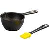 Lodge LMPB21PLT - Pentola in ghisa con spazzola in silicone, colore: nero