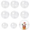 PDirat 100 palline di plastica trasparenti fai da te, per decorazioni natalizie e feste, 60 x 2,8 cm e 40 x 3,5 cm
