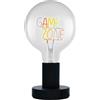 OSRAM Lampada da tavolo a LED con lettere 1906 Game Zone Sign 1,2W E27 | 1906 Letter Table, Ambient Mood Light, Black, 15000 h, confezione da 1