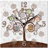 Lupia - Orologio da Parete Decorativo, Albero della Vita, CLOCKART Quadrato 30x30 cm, Movimento a Quarzo a Batteria non inclusa, Made in Italy, Stile Elegante per Ogni Ambiente, Bianco, Legno MDF