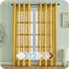 MRTREES Set di 2 tende corte in voile, effetto lino, con occhielli, in stile moderno, colore giallo senape, 300 x 140 (altezza x larghezza), per soggiorno, camera da letto, cameretta dei bambini