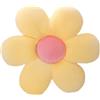 LATRAT 1 cuscino decorativo da 60 cm, in peluche, colore giallo e rosa