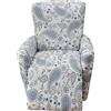 WJHDWYD Copripoltrona Relax Reclinabile Completo 4-Pezzo Fodera per Poltrona Elasticizzato 1 Posto con Tasche, Minimalismo Coprisedile Poltrona Lavabile Antiscivolo Copripoltrona(Stile Paisley)