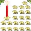 Zkaoai 20 Pezzi Albero Portacandele, Albero Portacandele Clip con Clip per le Candele Dell'albero, Candele Albero di Natale, Portacandele per Albero di Natale, Candela Avvento per Natale, Matrimonio (oro)