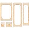 BENECREAT kit Telaio per Tessitura Rettangolare, 5 Strumento per Tessere Segnalibri di Stili, Strumento per Telaio per Principianti e Appassionati di Tessitura (254x70x5mm)