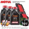 Motul + Hiflo + Ngk Tagliando HONDA Transalp 700 2011 2012 2013 (7100 10W40+ Filtri Hiflo + candele)