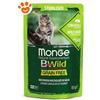 Monge Cat Bwild Grain Free Adult Sterilizzato Bocconcini Cinghiale - Bustina Da 85 Gr - CONFEZIONE RISPARMIO