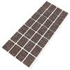 Adsamm® / 28 x feltrini autoadesivi in lana / marrone / 20x30 mm / rettangolari / piedini per mobili in feltro naturale extra soft da 3 mm di spessore / pad protettivi per arredi Adsamm® Quality