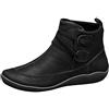 kosopse Stivaletti Ortopedici Vintage Donna Scarpe con Supporto Arco plantare Donna con Cerniera Laterale Stivaletti Piatti Donna Autunno Ragazza 36, A nero, 42 EU