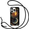 Yimctoie Cover con Cordino per iPhone 11 6.1, Carino Anime Custodia con Cinturino Regolabile Collana Cordino da Collo Catena Morbida TPU Silicone Case per iPhone 11, Sun