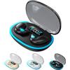 BOSONS Cuffie Bluetooth a conduzione ossea, auricolari wireless invisibili, cuffie leggere con modalità sleep, auricolari indolori per chi dorme di lato (nero)