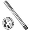 QWORK® Maschio, rubinetteria a vite M10 x 1mm, set di maschi e filiere tonde