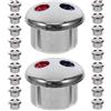 EXCEART 20 pezzi tappi per rubinetto universali per sostituzione di pulsanti di temperatura acqua copre i controller per lavabo e arredamento rosso e blu accessori moderni per cucina e