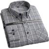 BoShiNuo Camicie taglie forti per uomo tempo libero cotone sabbiato caldo flanella casual manica lunga con colletto a quadri, XS
