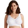 MISS MARY OF SWEDEN Reggiseno Senza Ferretto in Cotone - Coppa Piena, Alto Sostegno, Spalline Imbottite Regolabili, Comfort Quotidiano Donna 7c Bianco