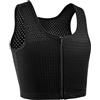 XUJI Binder Traspirante con Cerniera per Compressione - Reggiseno Compressivo per Transgender, FTM, Tomboy e Cosplay (B, S)