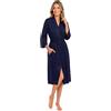 NY Threads Misto Cotone Vestaglia Donna Morbido Accappatoio Donna Camicia da notte (Blu navy, XL)