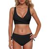 Generico Costume da Bagno Donna 2 Pezzi Bikini Mare Push Up Imbottito Curvy Piscina Taglie Forti Set Triangolo Vita Alta Spiaggia Beachwear Swimwear 2026
