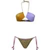 F**K Bikini Donna Fascia con Slip Regolabile Multicolor SW0151-MC