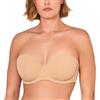 DELIMIRA Reggiseno Senza Spalline Push Up | Imbottito, con Ferretto, Taglie Forti, Contenitivo, per Donna