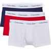Calvin Klein Uomo Pantaloncini Boxer Vita Bassa Confezione da 3 Intimo, Multicolore (White/Red Ginger/Pyro Blue), S