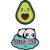 Legami - Set di 2 Adesivi in Metallo, 3,2x2,5 cm, Monouso, Cutie, Hug Me, da Attaccare sul Diario, Smartphone ed Altri Accessori, Adesione Completa dopo 10 Minuti