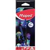 Maped - Cofanetto Mathset Compasso Scuola Deepsea Paradise - Bussola Anello + Bussola Mina + Set di tracciamento + Temperamatite + Gomma + Matita