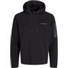 JACK & JONES Felpa Jcofusion, Nero, M