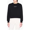 Armani Exchange Long Sleeve Milano-New York Front Logo Maglia di Tuta Donna (Pacco da 1)