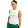 Juicy Couture Schools out Tank Figubetontes Print T Top Canottiera da Donna in Diversi Colori, Bianco, M