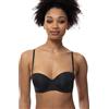 Dorina Reggiseno Donna Michelle Bandeau - Leggermente Imbottito, con Ferretto, Coppe Preformate, Spalline Multivia Regolabili, Spalline Trasparenti Incluse, Nero