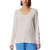 Schiesser Damen Schlafshirt Langarm Modal-Mix + Relax Parte Superiore del Pigiama, Bianco_182101, 36 Donna