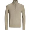 JACK & JONES Jjeperfect Knit Half Zip SN Maglione da Uomo, Crockery, S